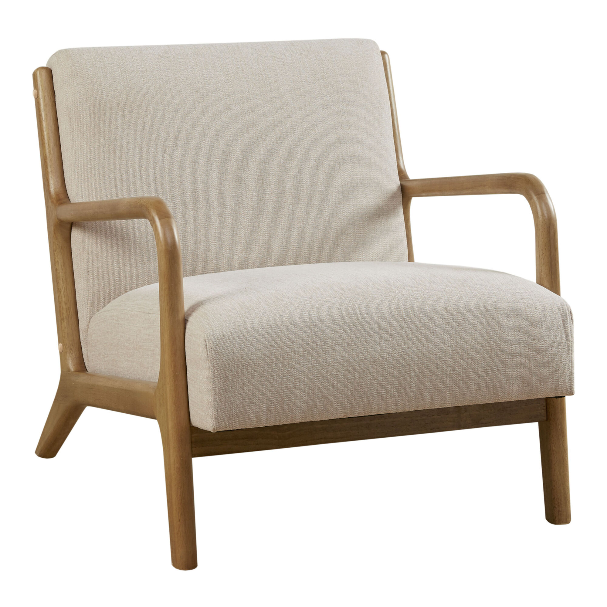 Natural linen accent chair